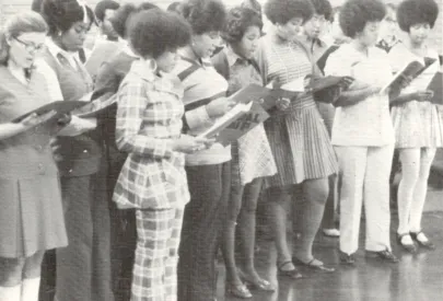 Students singing