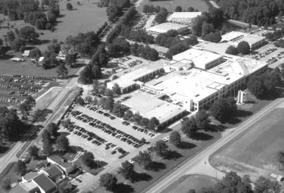 Aerial view of campus