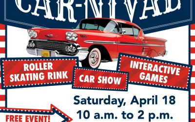 Graphic with date and time of the carnival