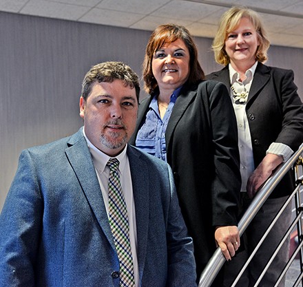 Chad Teague, Kim Easler and Beverly Burton