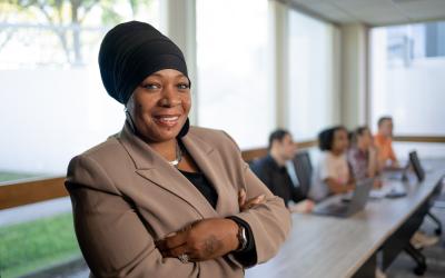 Woman in classroom
