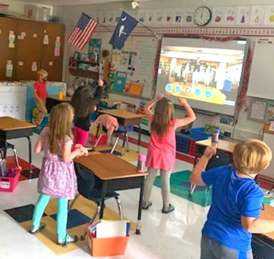 Kimber Burrell&#039;s class at Hodges Elementary School