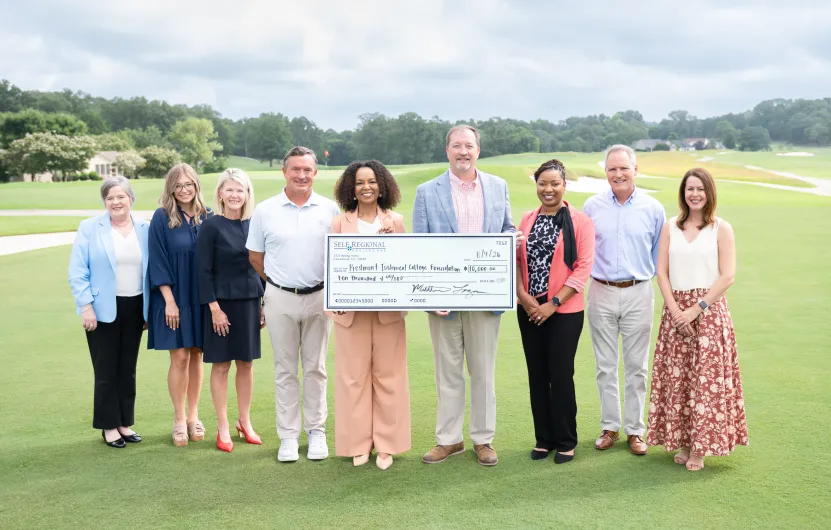 Self Regional check donation
