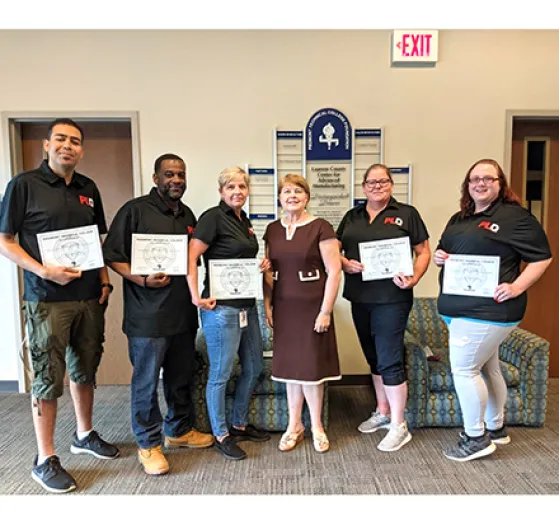 L-R Robert Mosquea, Patrick Sims, Sandra Fowler, Trish Buis, Julie Hensley, Amber Woody