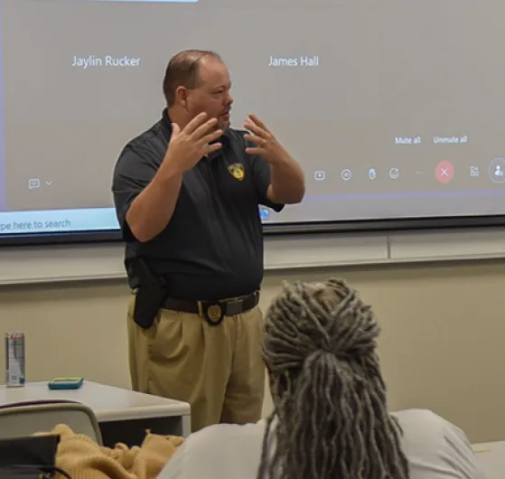 Greenwood Police Chief T.J. Chaudoin at PTC