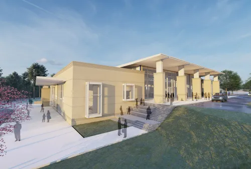 Rendering of new campus building