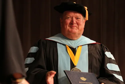Dr. Brooks in academic regalia