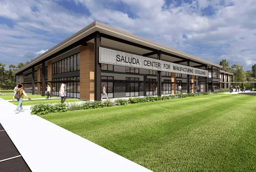 Rendering of new campus building