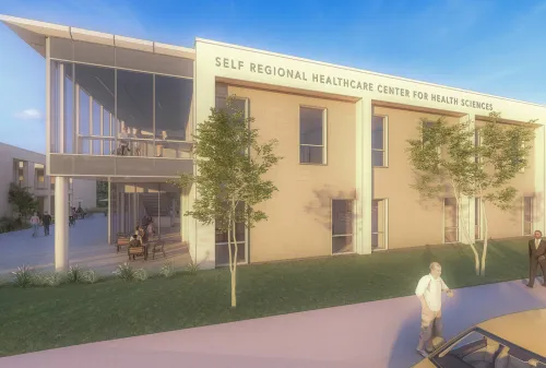 Rendering of new campus building